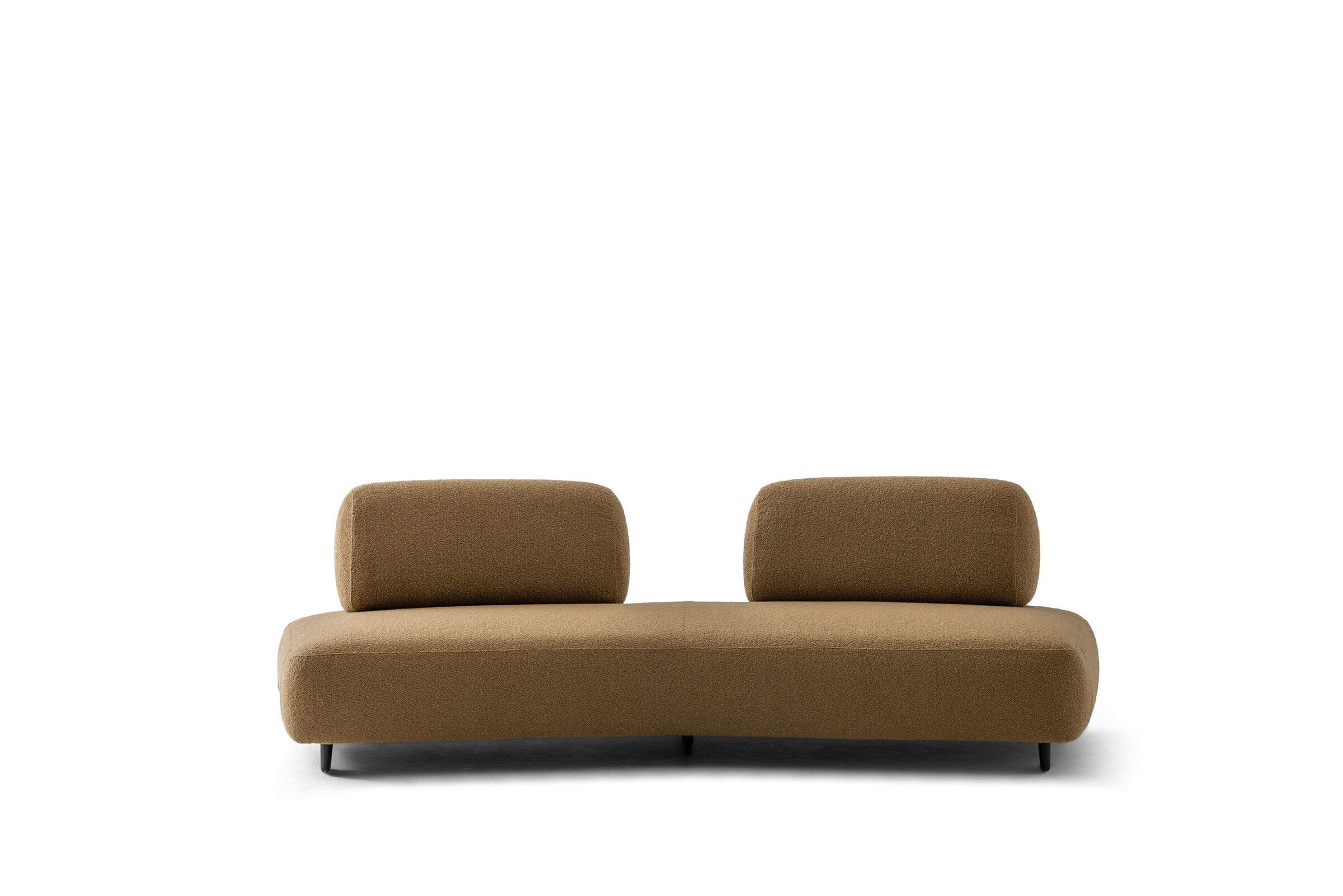 Elegant brown sofa with adjustable headrests, perfect for contemporary living spaces. Crafted for comfort and style, ideal for home or office interiors.