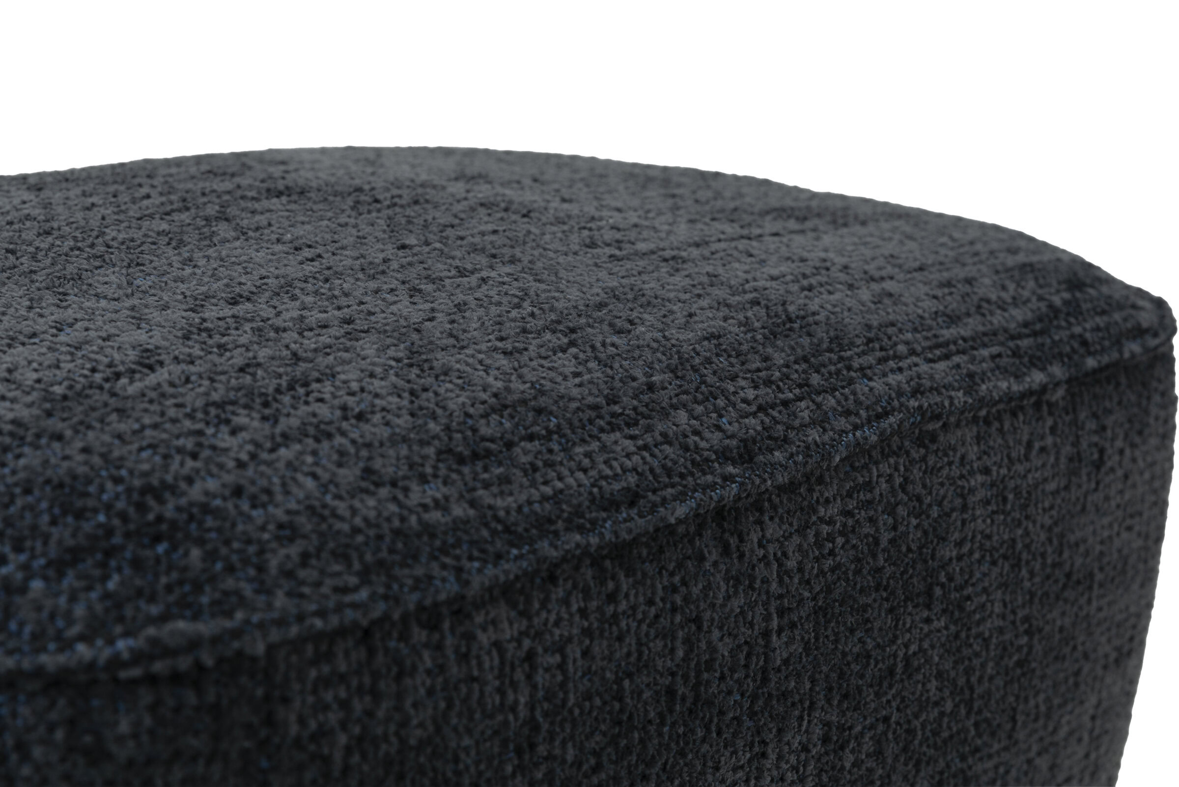 Luxurious dark gray upholstered fabric close-up for modern furniture design.