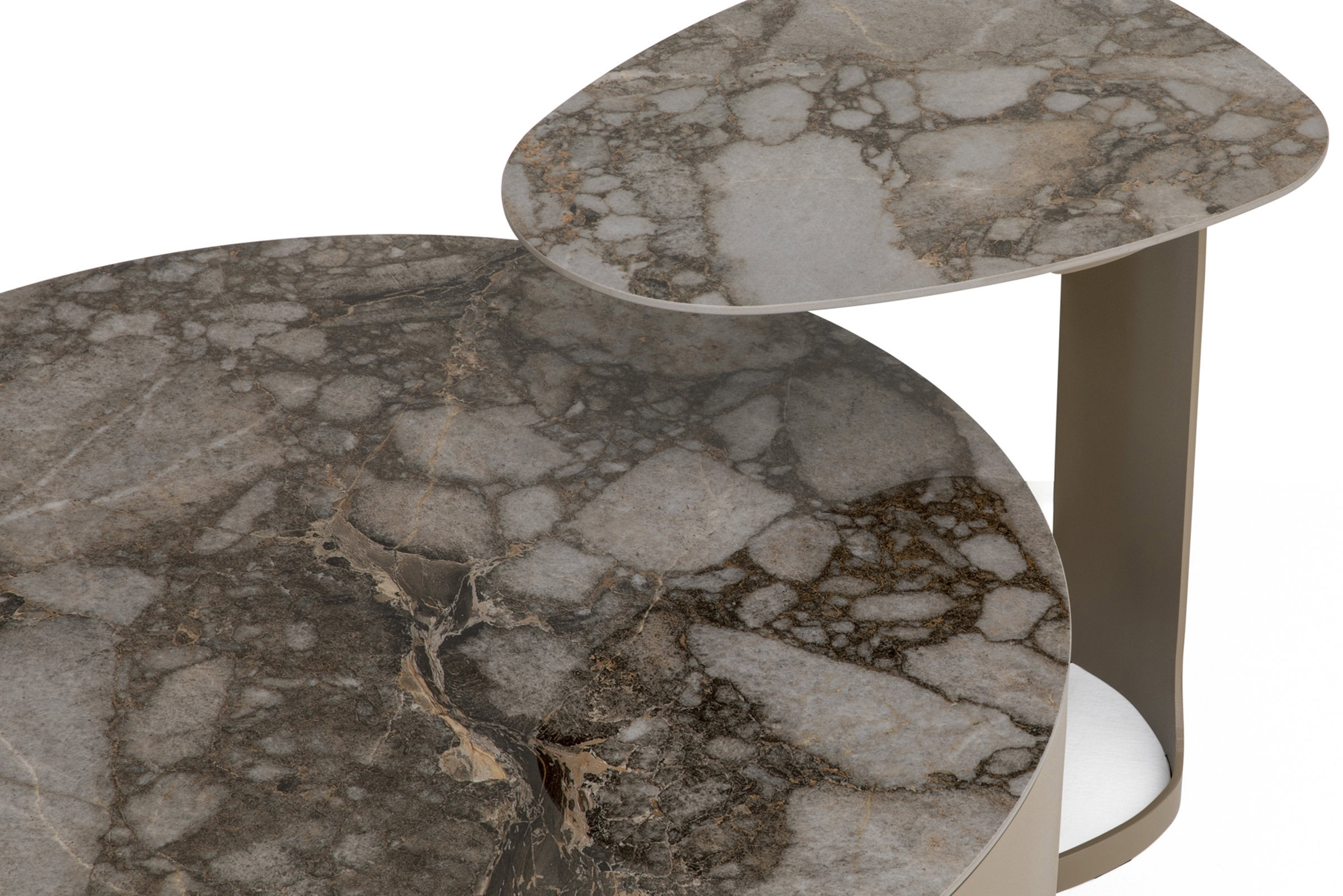 Luxurious marble side tables with elegant, natural stone finish, perfect for modern home decor, enhancing aesthetic appeal and functionality in living spaces.